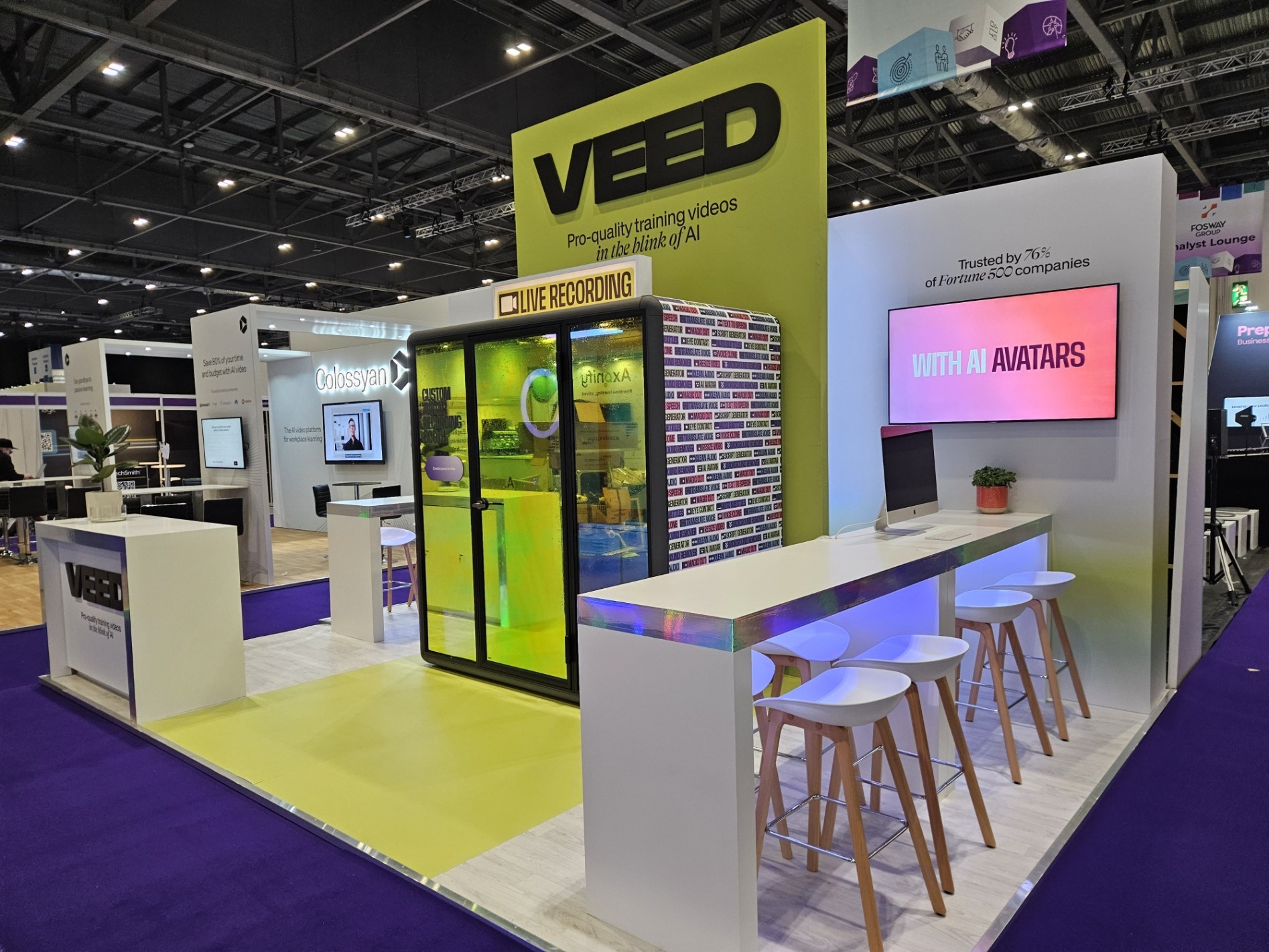 VEED bespoke exhibition stand at Learning Technologies 2025