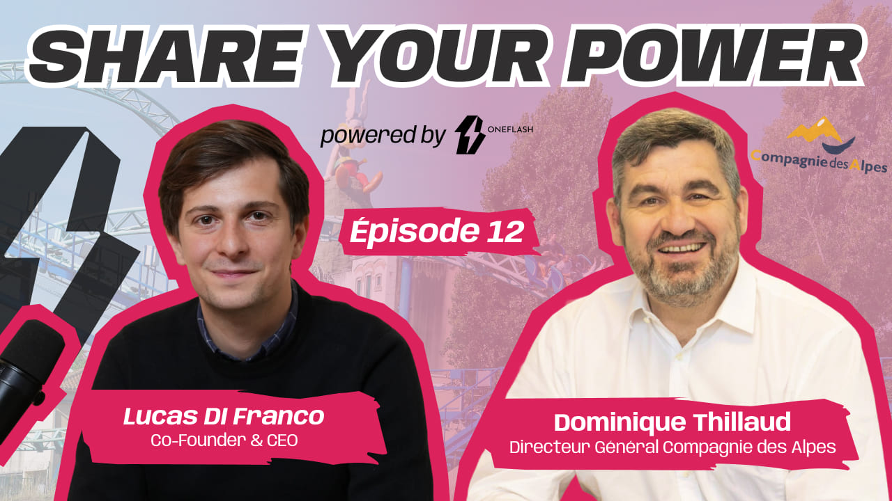 Share Your Power episode 12 cover with Dominique Thillaud, Compagnie des Alpes