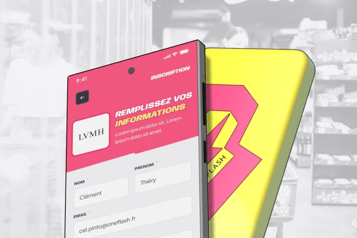 Phone showing a loyalty programme sign-up screen