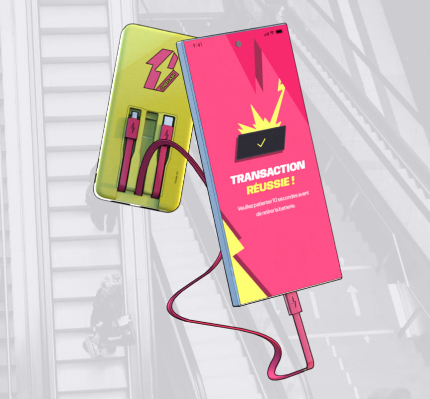 Visual of a phone charging