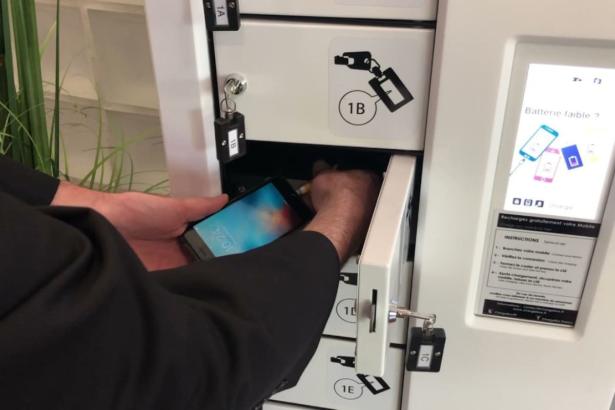 User of a charging locker
