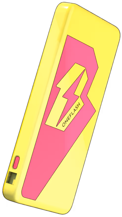 OneFlash power bank station, rear view