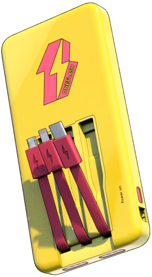 OneFlash power bank station, front view