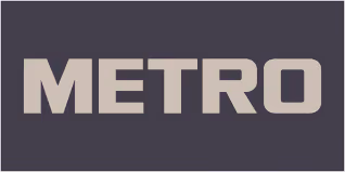 Logo Metro, réseau de bornes OneFlash