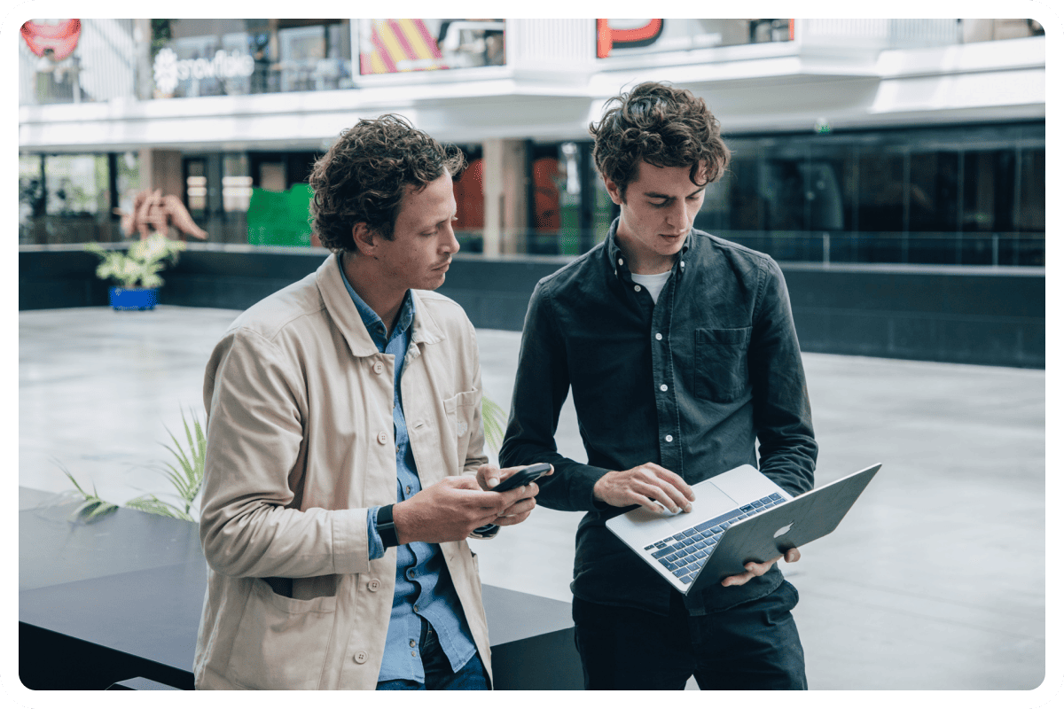 OneFlash team members in discussion