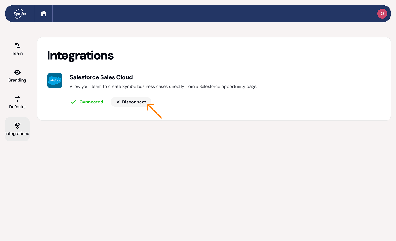 Disconnect Symbe from your Salesforce account