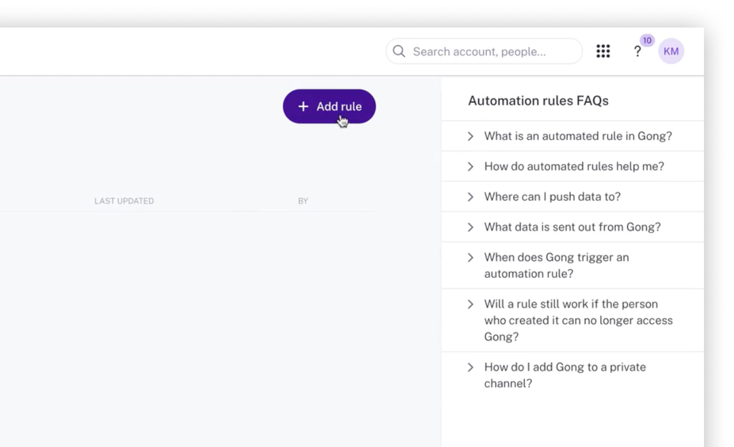Click the “+ Add rule” button.