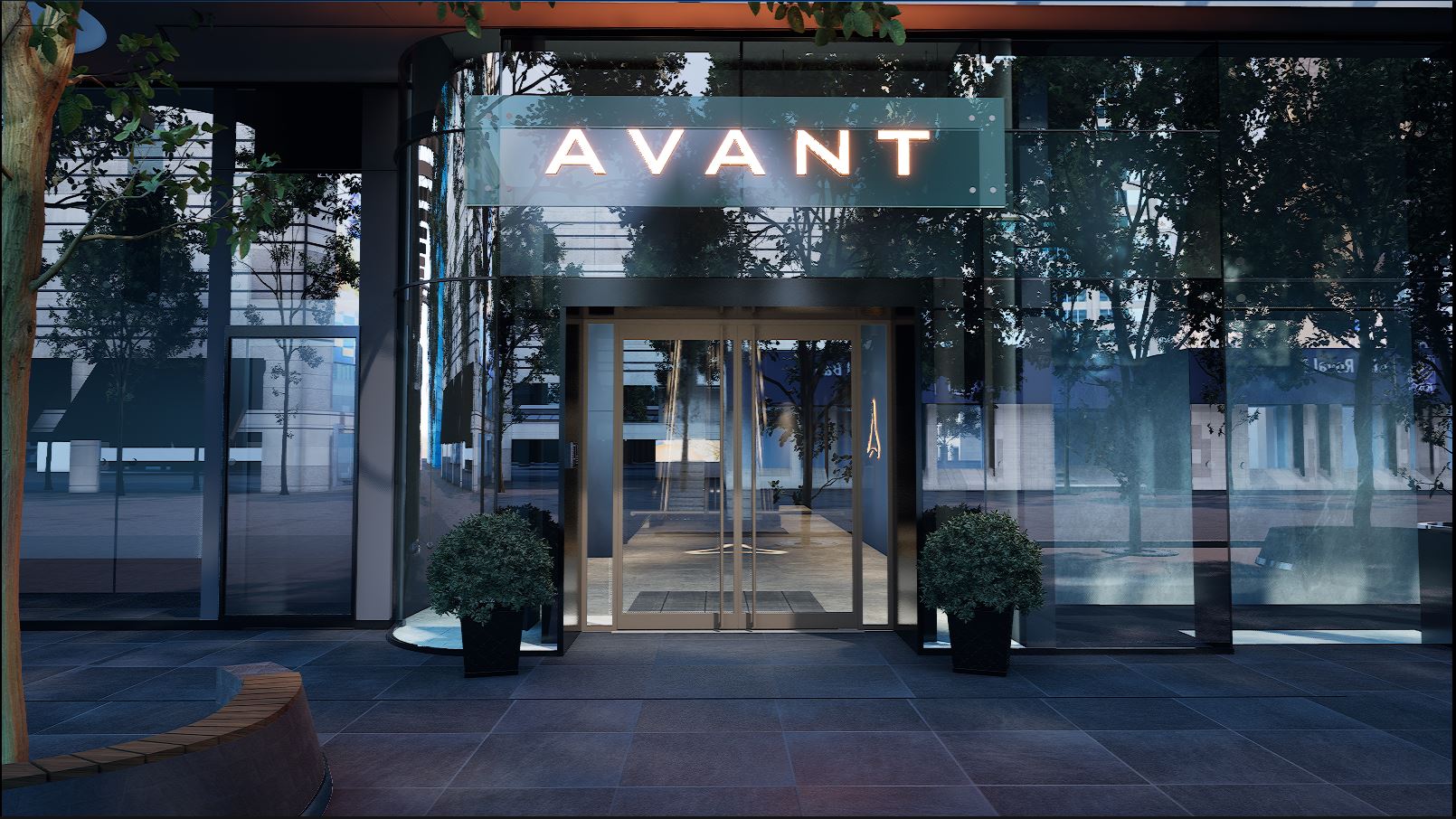 The entrance to AVANT Yorkville