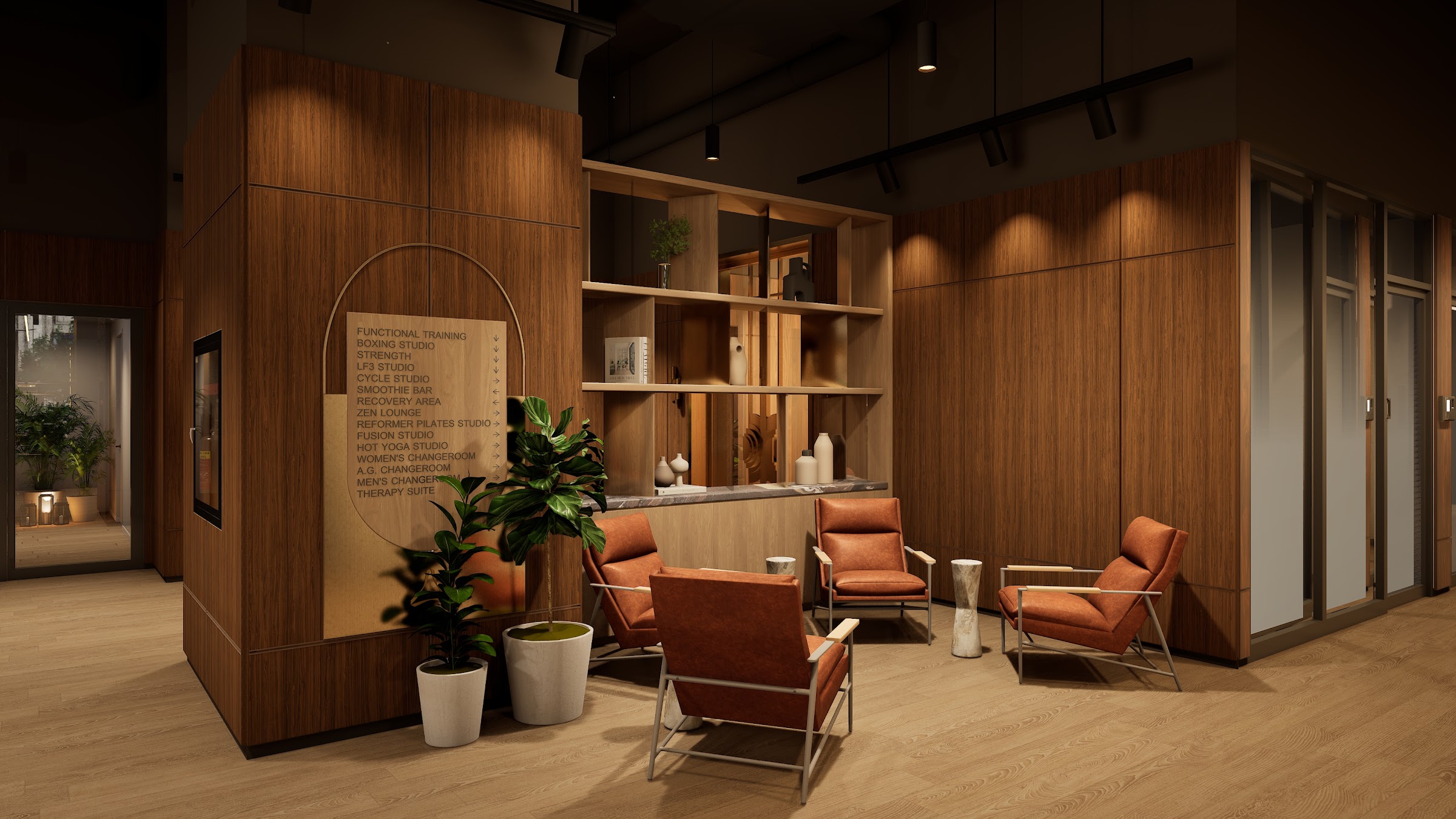 The members' lounge at AVANT Yorkville