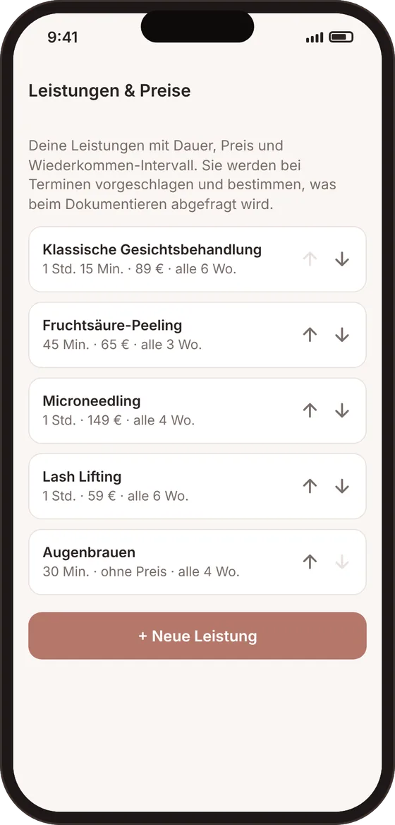 Leistungen und Preise