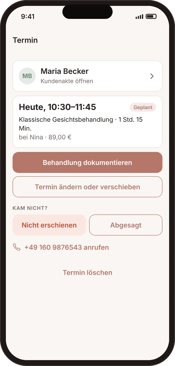 Neuen Termin anlegen