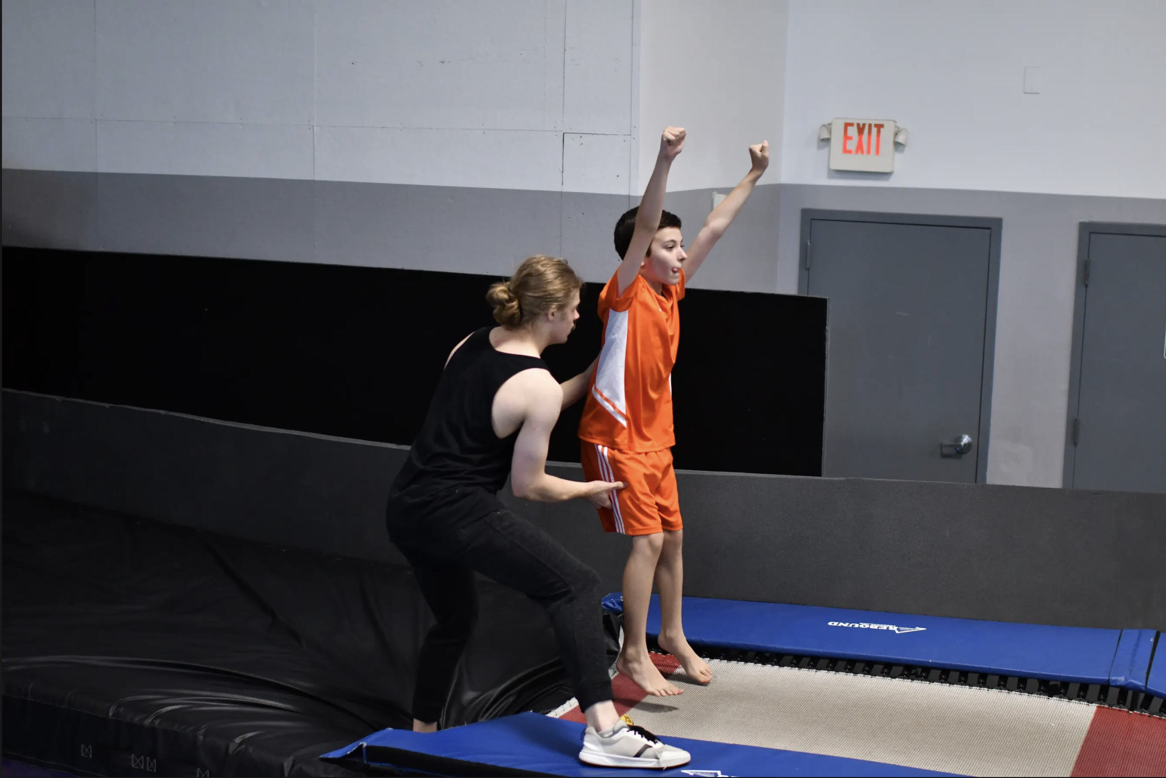Student training at Bolt Parkour in North Bethesda