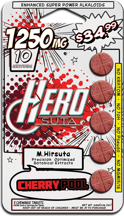 Hero Suta Cherry Pool 1250mg chewable tablets