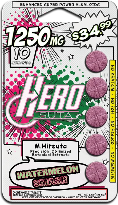 Hero Suta Watermelon Smash 1250mg chewable tablets