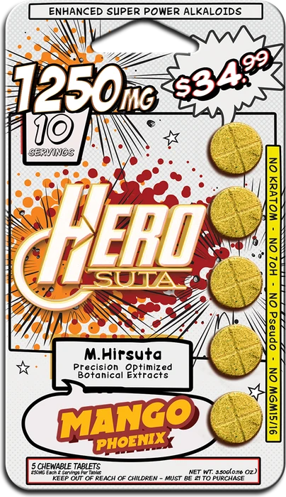 Hero Suta Mango Phoenix 1250mg chewable tablets