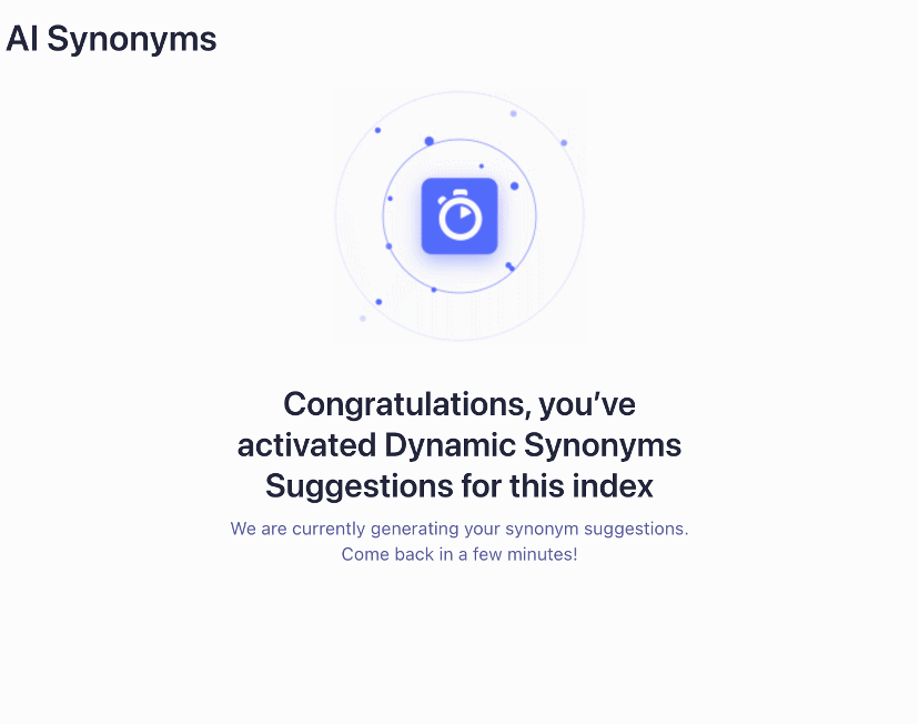 Algolia Dynamic Synonyms screenshot