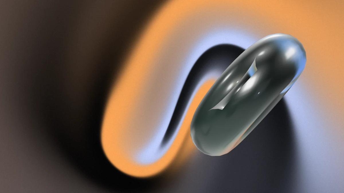 The ring partway through its turn, over the gradient