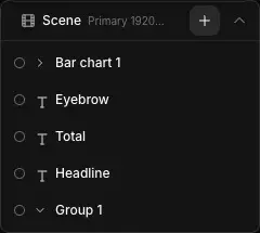 Dragging the Headline layer onto Group 1's row, which puts it inside the group
