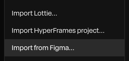 Menu › Import from Figma… in Paraplex