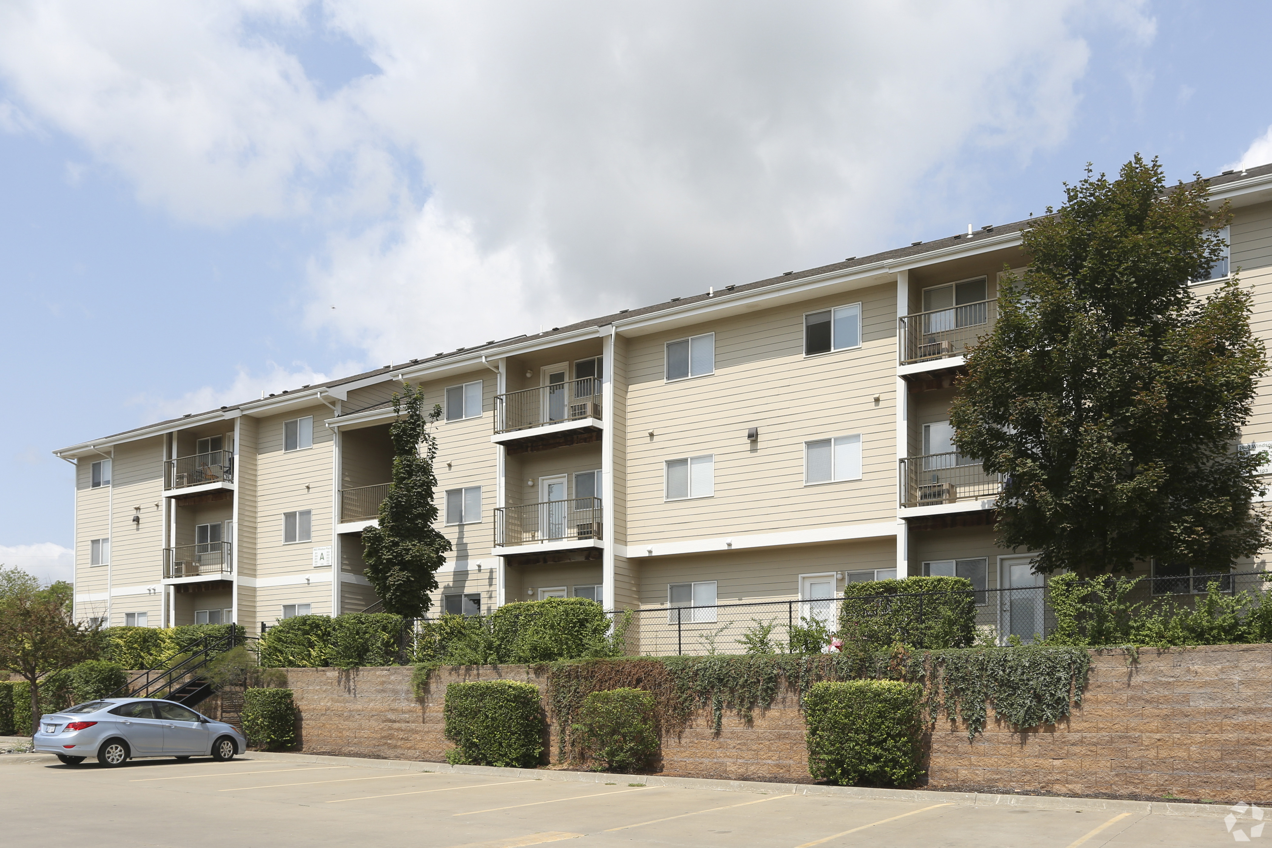 Exterior of apartment building