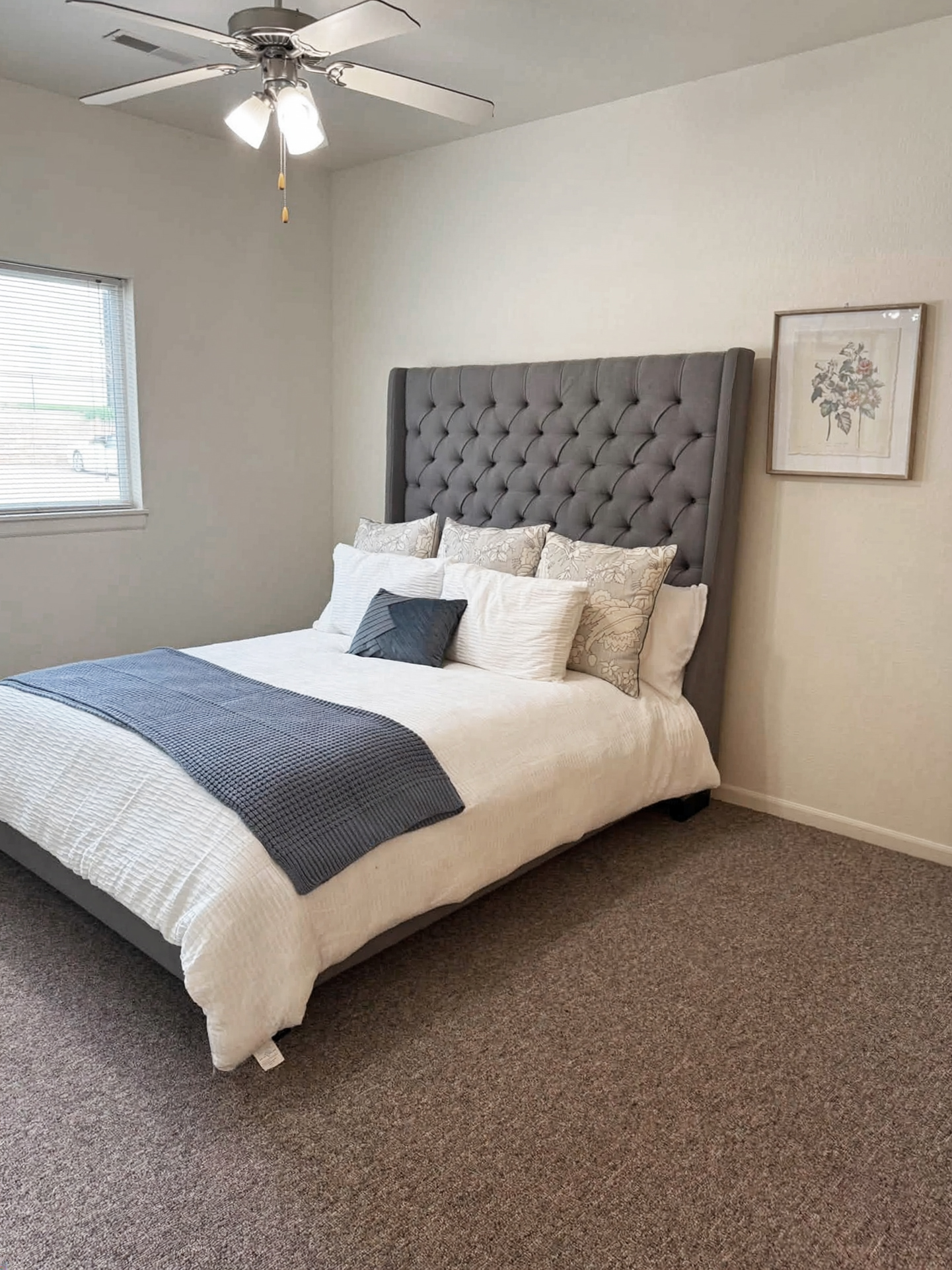 Studio bed and living area