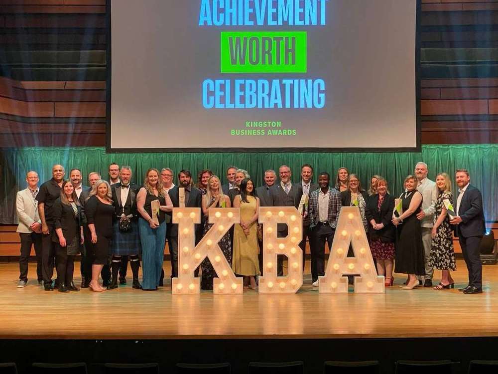 The 2025 Kingston Business Awards winners on stage