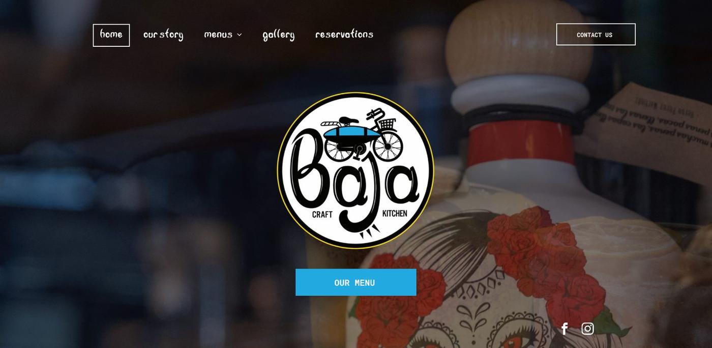 Baja Craft Kitchen website