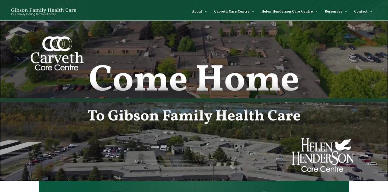 Gibson Family Health Care website