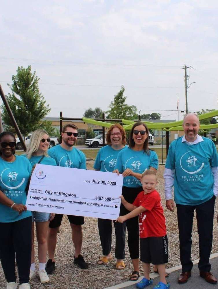 The Inclusive Play Project presenting its donation to the City of Kingston