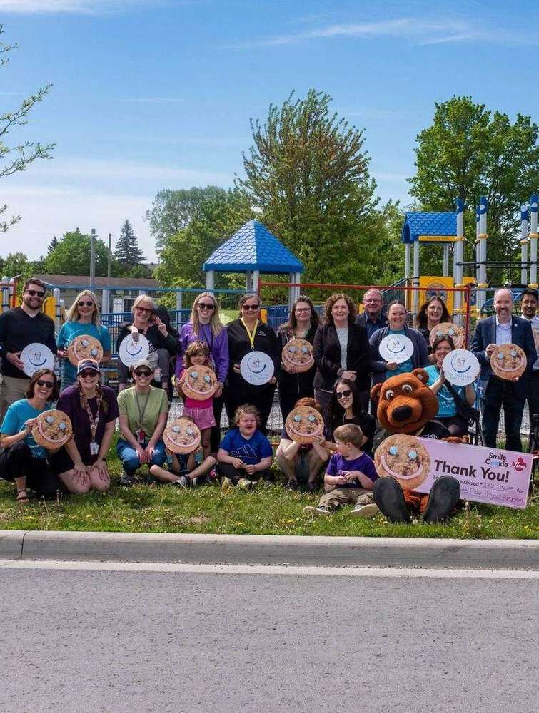 Volunteers and supporters at the Jumpstart Inclusive Playground
