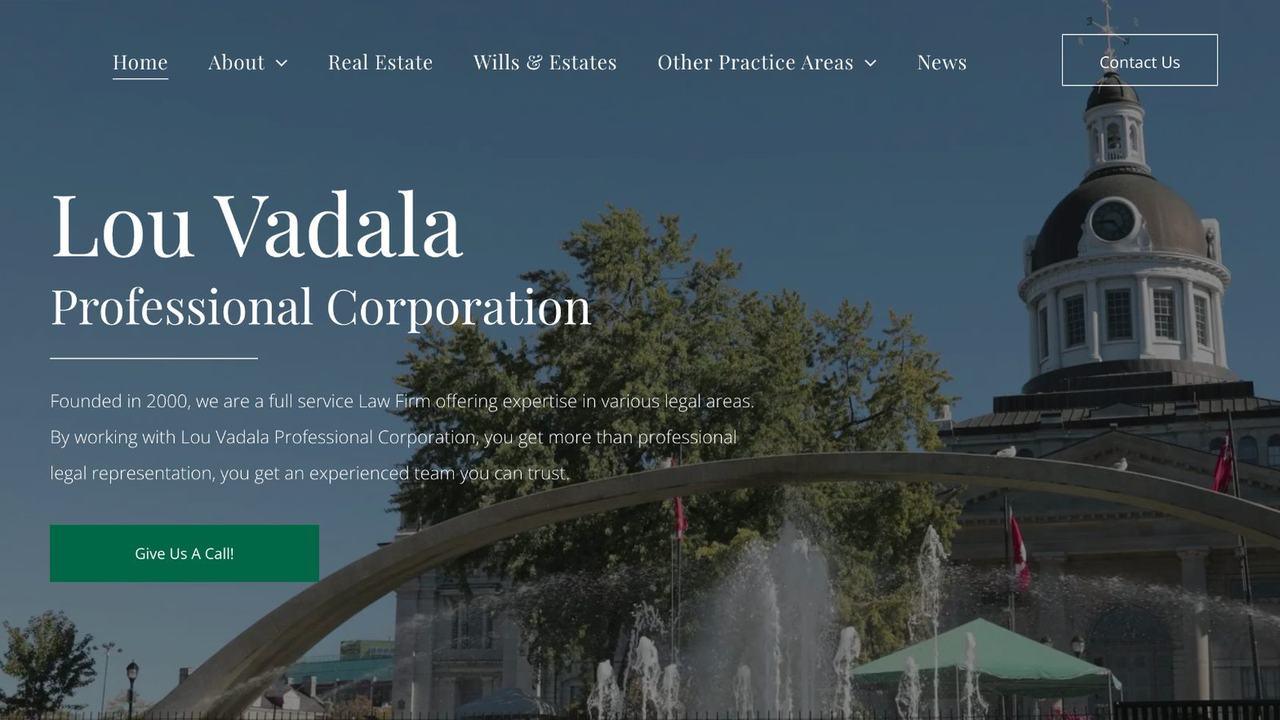 Lou Vadala Professional Corporation website
