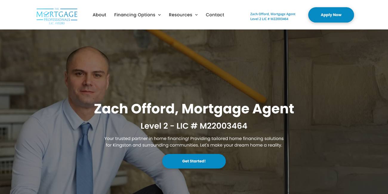 Zach Offord, Mortgage Agent website