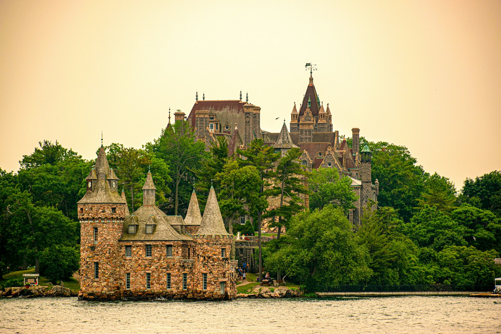A castle on an island in the Thousand Islands