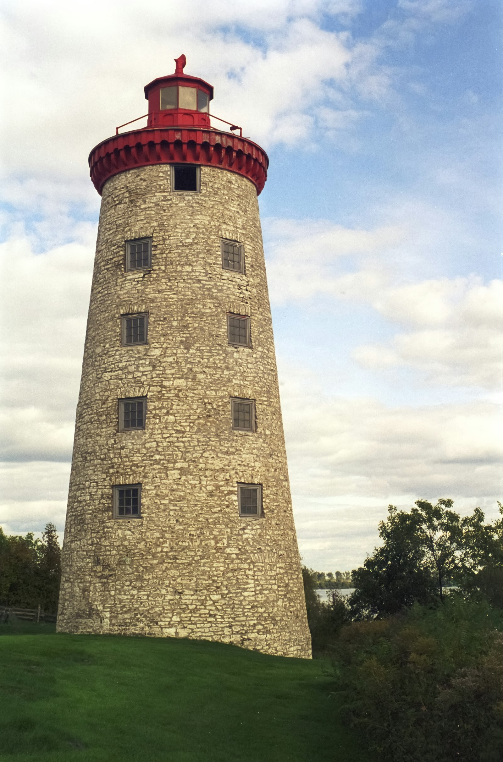 Windmill Point Lighthouse on the St. Lawrence River, upriver from Cornwall
