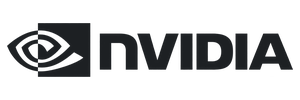 NVIDIA logo with the green eye graphic and the text NVIDIA in bold uppercase letters on a dark background.