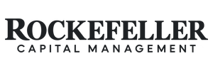 Rockefeller Capital Management logo with the letters RCM in white on a black background.