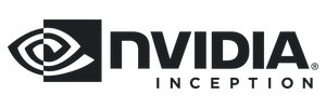 NVIDIA Inception logo with stylized green NVIDIA eye symbol followed by the word 'Inception' in white on a black background.