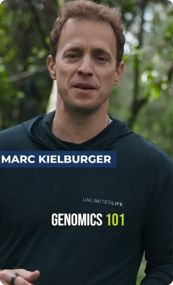 Video thumbnail: What if the secret to living your healthiest life has been inside you all along? Enter- GENOMICS.