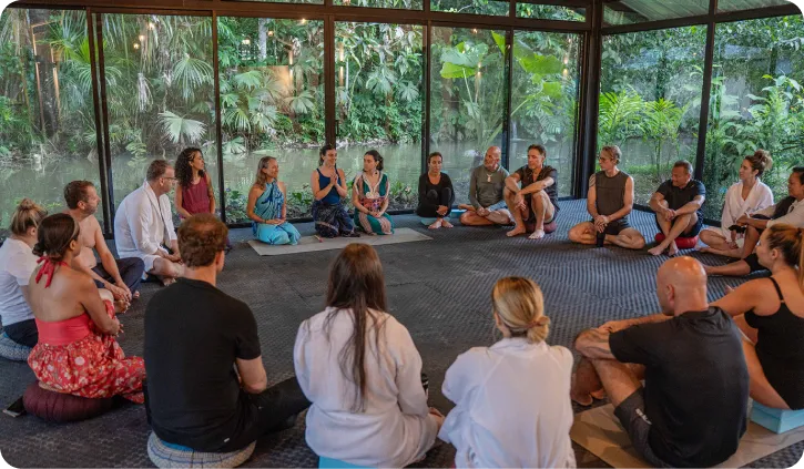 Group session at a House of Evolution experience