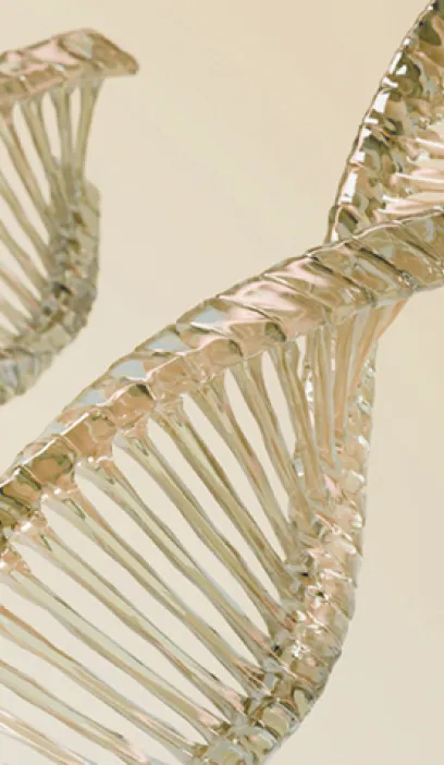 Golden DNA double helix