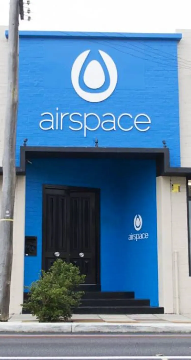 Airspace front door and entryway at AirSpace Bodyweight Aerial Fitness