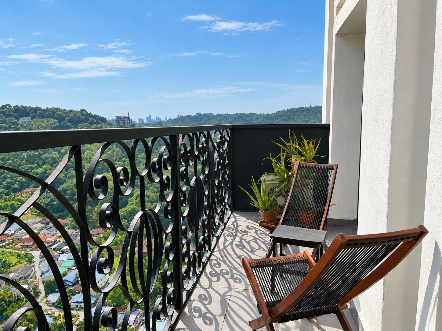 Ohr office balcony overlooking greenery
