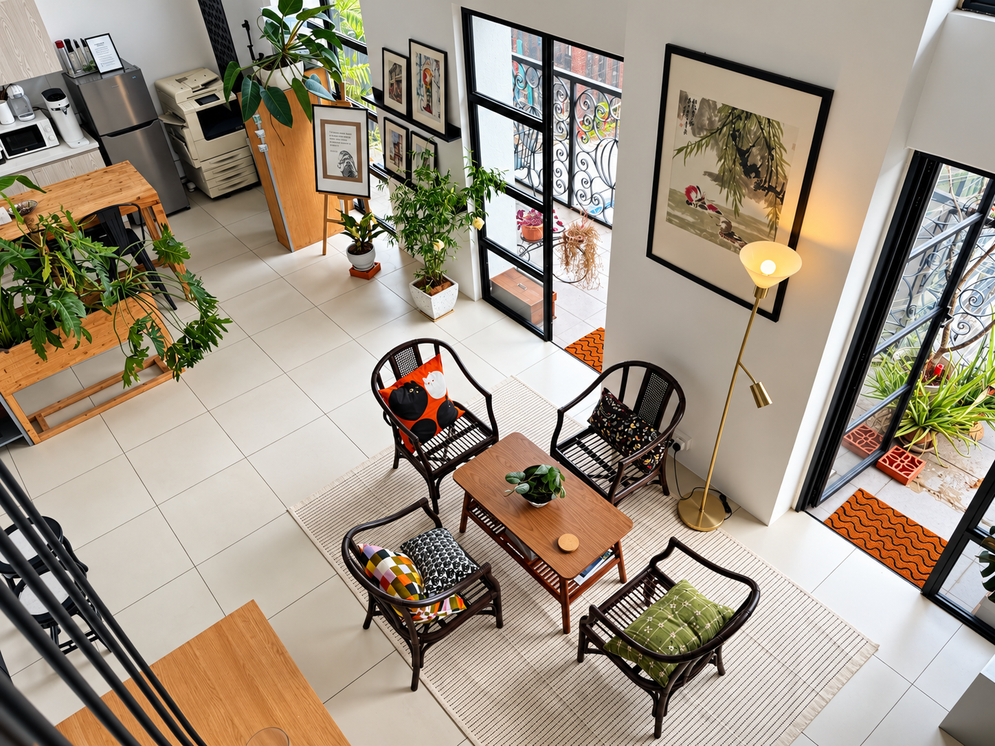 Ohr studio lounge viewed from above