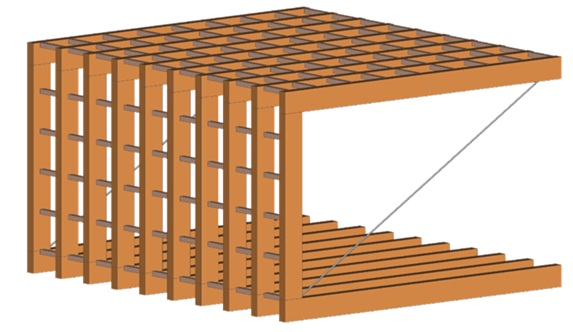 The cantilevered timber box