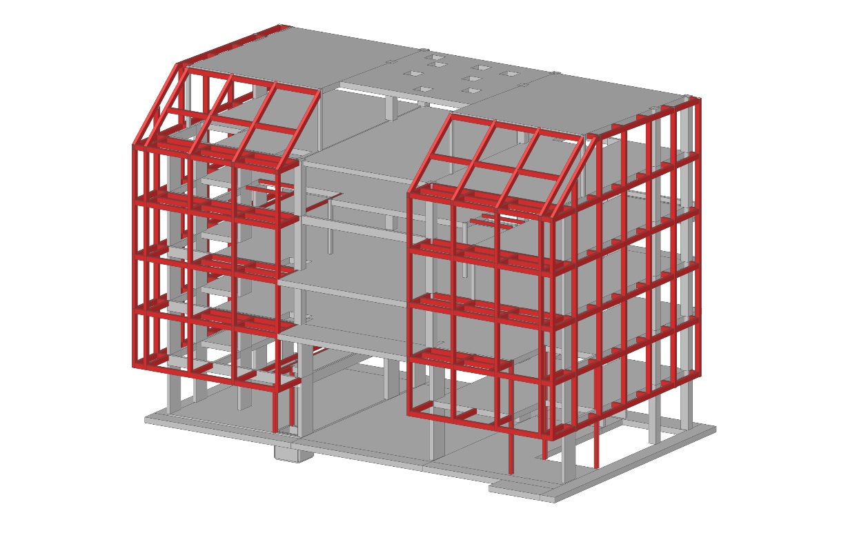 The projecting steel box