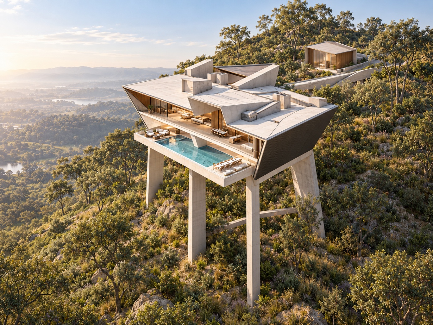 Mr Yong’s House — owner-approved elevated hillside residence visual