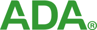 ADA registered trademark logo in green.
