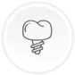 Dental implant icon representing single-tooth implant services