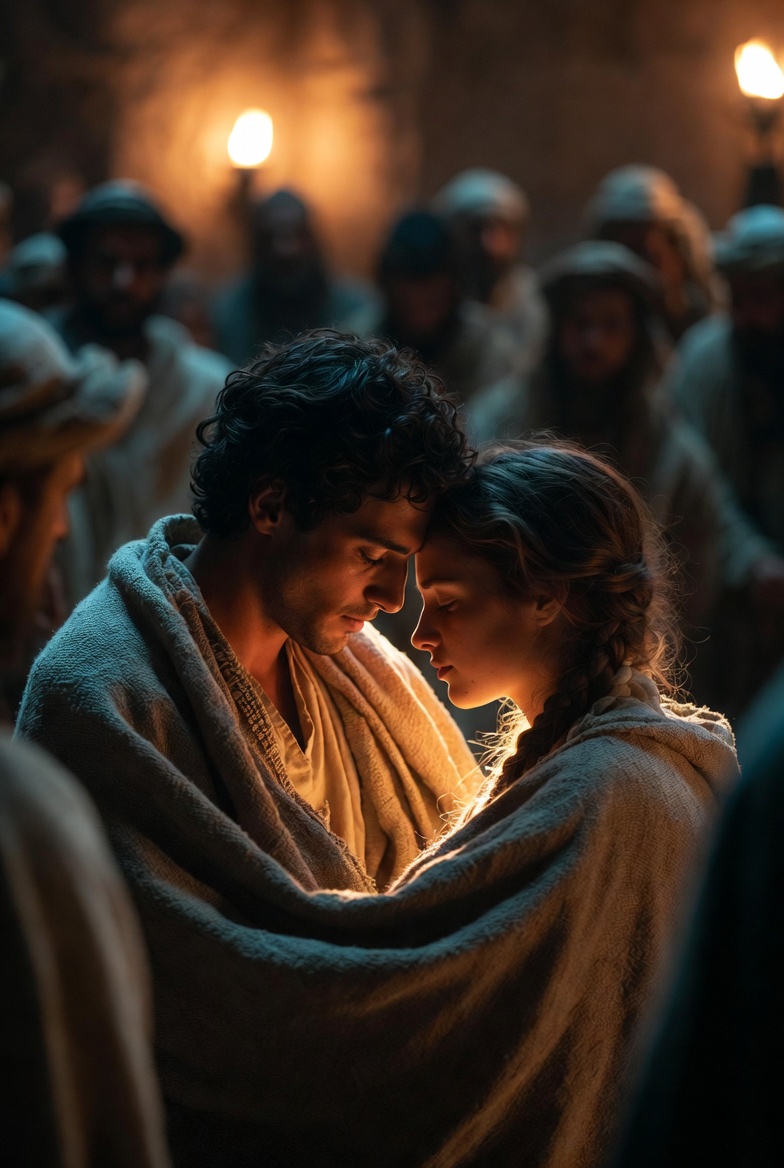 Holy Family concept still: Joseph and Mary