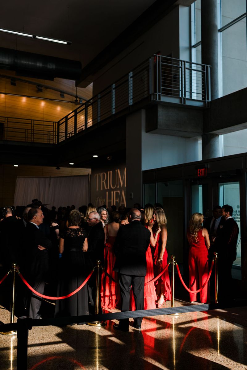 Guests gathered in the lobby